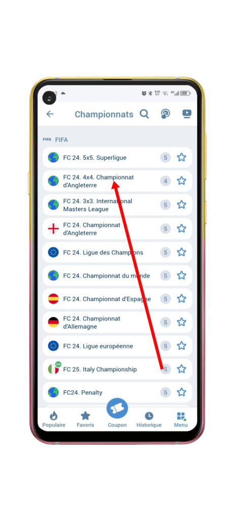 Choisissez un jeu FIFA