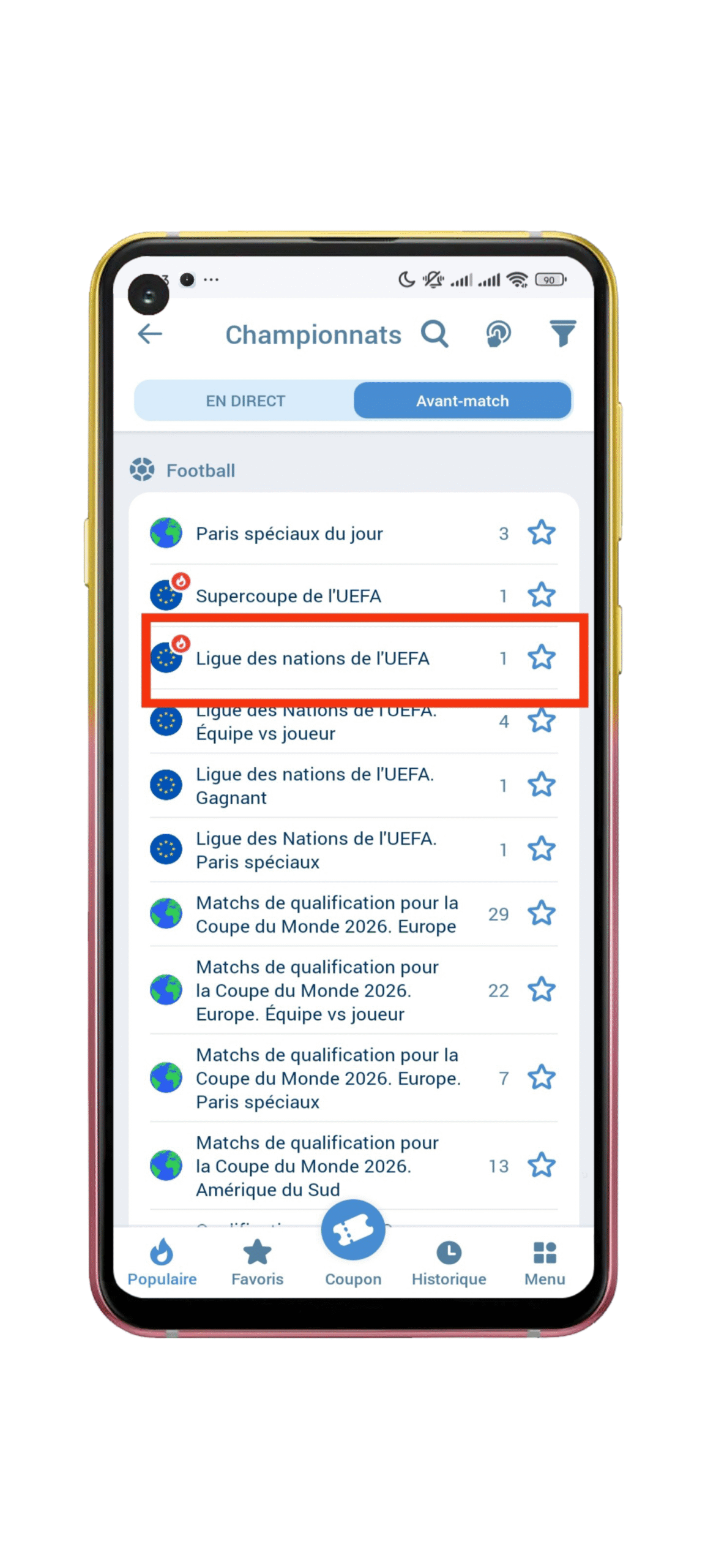 Sélectionner un Événement