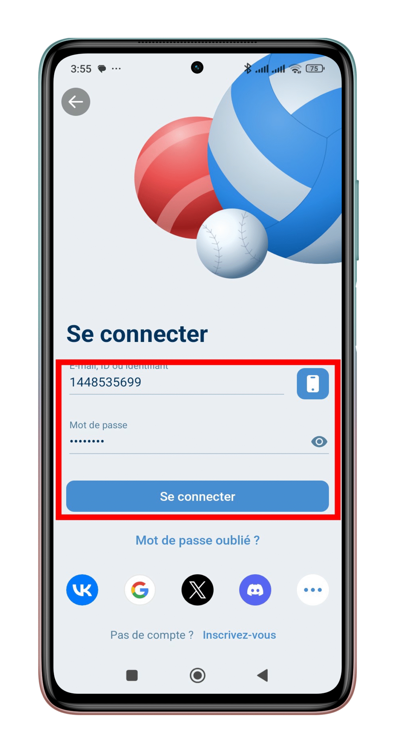 Se connecter à son compte 1xbet